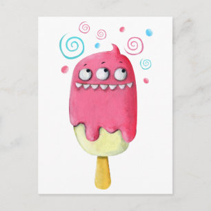 Vass tjugonde monsterice Cream Popsicle Vykort