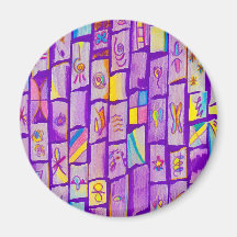 Vassa Lila Bricks Magnet