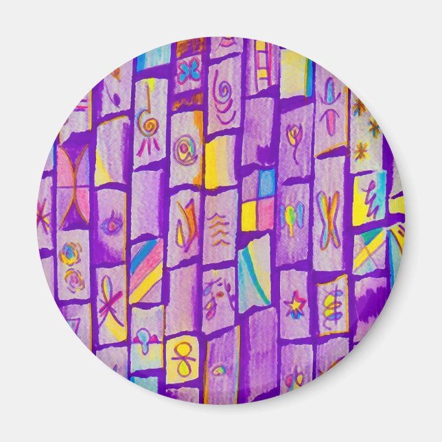 Vassa Lila Bricks Magnet (Framsidan)