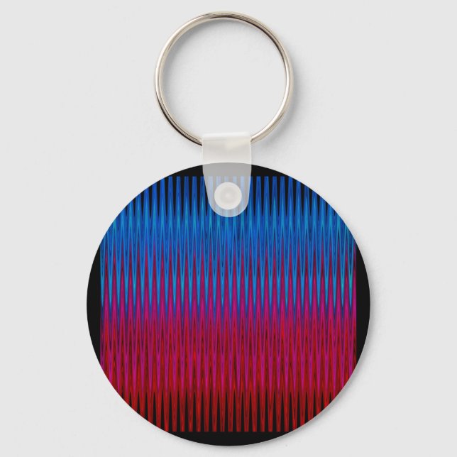 Vassa Linjer i Yin Yang Abstraction Art Design Nyckelring (Framsida)