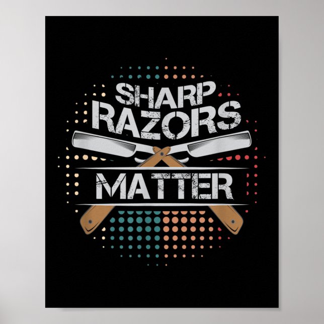 Vassa Razors Barbers Shop Shaving Gift Poster (Framsidan)