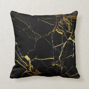 Vassa Svarta havet och Guld Marble Kudde