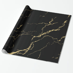 Vassa Svarta havet och Guld Marble Presentpapper
