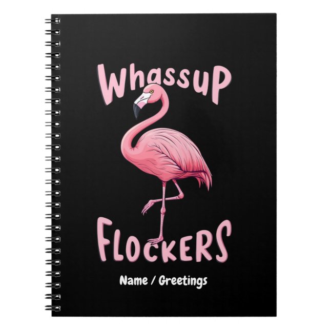 Vassassup Flamingo Design A Flamazing Anteckningsbok (Framsidan)