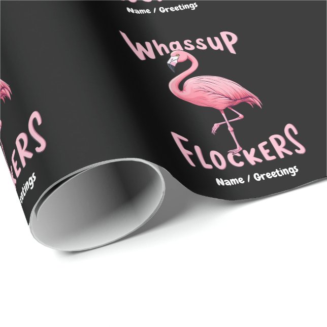Vassassup Flamingo Design A Flamazing Presentpapper (Rullad Hörn)