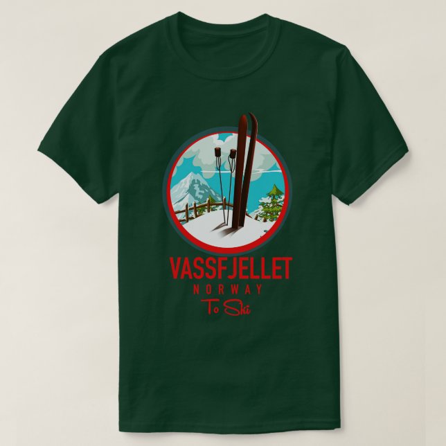 Vassfjellet norge ski t shirt (Design framsida)