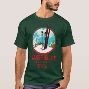 Vassfjellet norge ski t shirt