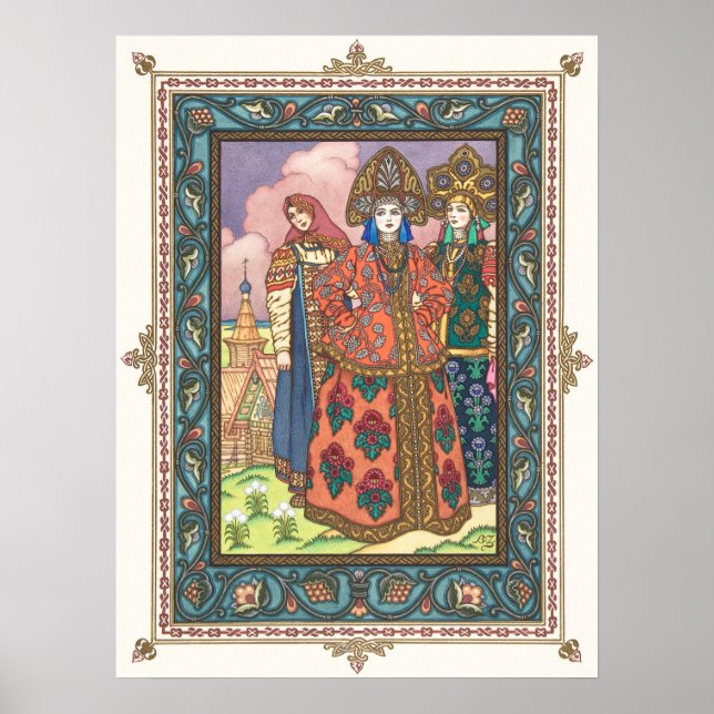 Vassilissa the Fair by Boris Zvorykin Poster (Framsidan)