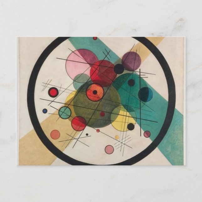 Vassily Kandinsky Circles i en cirkel Vykort (Framsida)