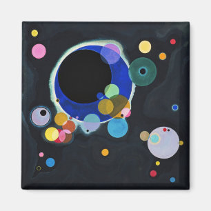Vassily Kandinsky Flera cirklar Magnet