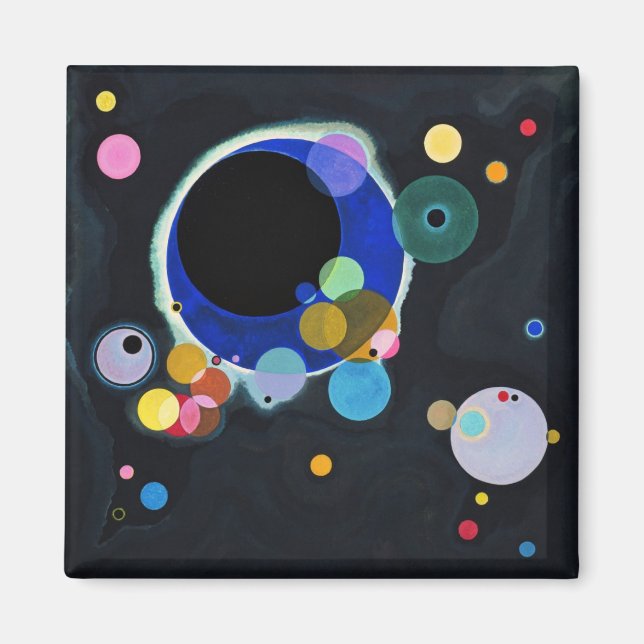 Vassily Kandinsky Flera cirklar Magnet (Framsidan)
