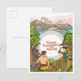 Väst Nusa Tenggara Indonesien Resa Vykort