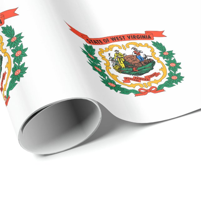 Väst-Virginias statsflagga Presentpapper (Rullad Hörn)