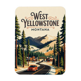 Väst Yellowstone USA Magnet