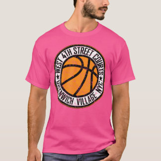 Väster 4th Street Village Basketball Circle Distre T Shirt