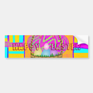 Väster African Inspired Påsk Basket & Eggs Art Bildekal
