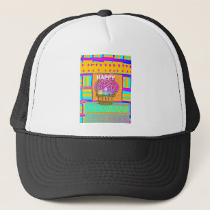 Väster African Inspired Påsk Basket & Eggs Art Keps