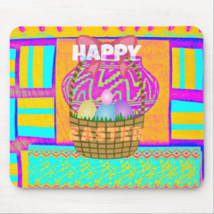 Väster African Inspired Påsk Basket & Eggs Art Musmatta
