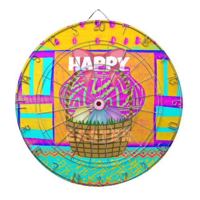 Väster African Inspired Påsk Basket & Eggs Art Piltavla (Framsidan)