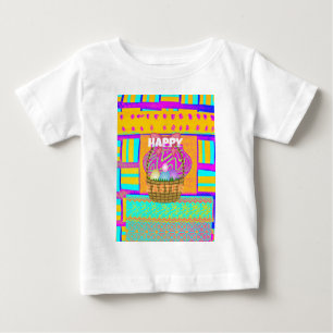 Väster African Inspired Påsk Basket & Eggs Art Tee Shirt