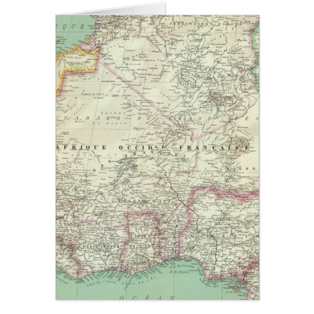 Väster Afrika 4 Hälsningskort (Framsidan)