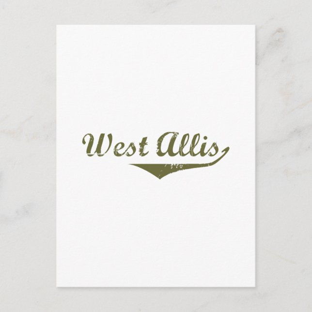 Väster Allis Revolution t shirts Vykort (Framsida)