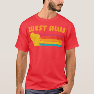 Väster Allis Wisconsin Vintage Distress Souvenir T Shirt