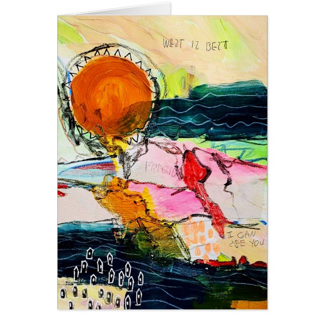 Väster är bäst hälsningskort (Framsidan)