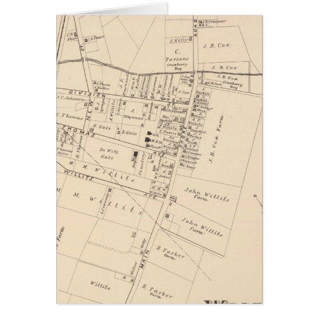 Väster Bäck, New jersey Hälsningskort (Framsidan)