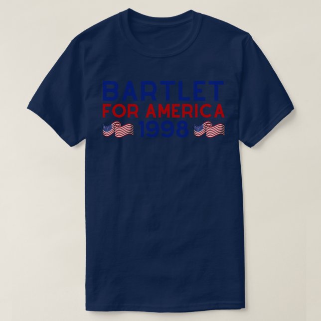Väster Bartlet for America 1998 5 T Shirt (Design framsida)