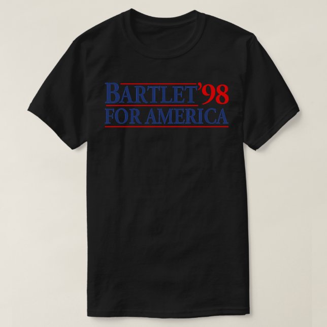 Väster Bartlet for America 1998 Sticker T Shirt (Design framsida)