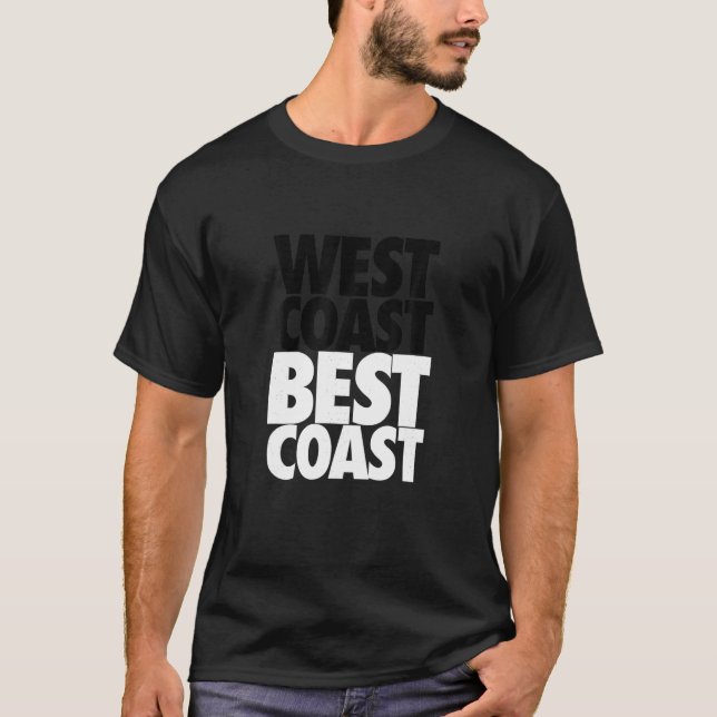 Väster Bästa Kusten Shirt T Shirt (Framsida)