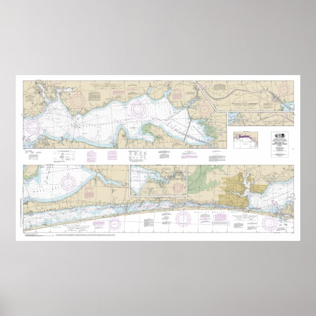 Väster Bay till Santa Rosa Nautical Chart 11385 Poster (Framsidan)