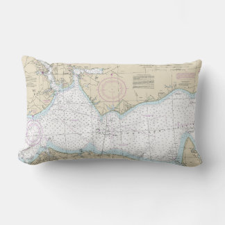 Väster Bay till Santa Rosa Side A Nautical Chart 1 Lumbarkudde