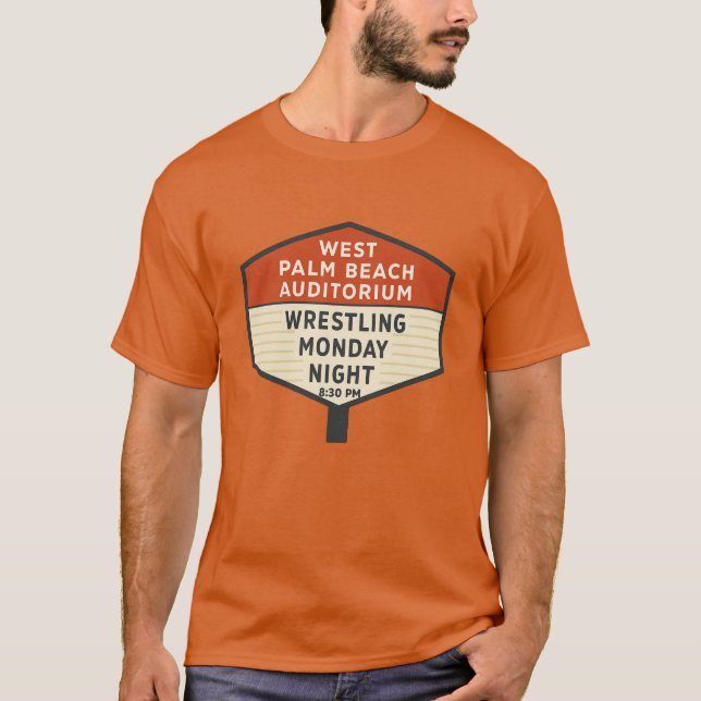 Väster Beach Auditorium Marquee Wrestling Shirt T Shirt (Framsida)