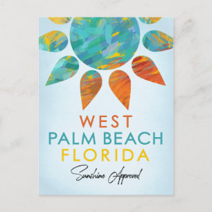 Väster Beach Florida Sunshine Travel Vykort