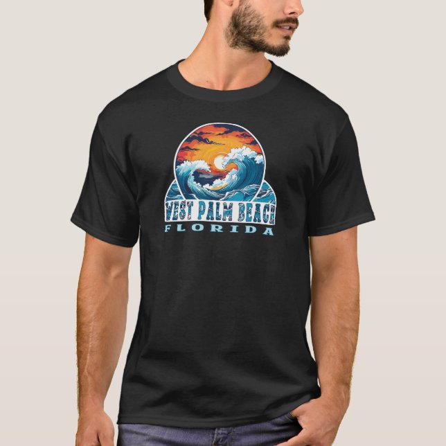 Väster Beach Florida Surfers T-Shirt (Framsida)