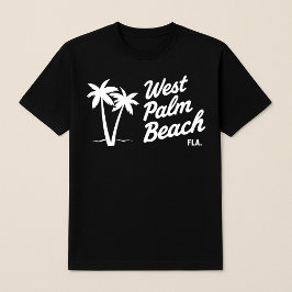 Väster Beach Florida Tropical Script Minimalist T Shirt
