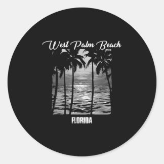 Väster Beach Souvenir - Florida Reminder _1 Runt Klistermärke