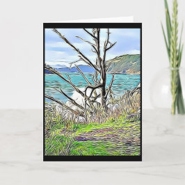 Väster Beach Whidbey Island Notecard Anteckningskort