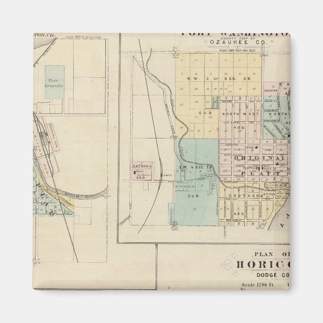 Väster Bend, Port Washington, Hartford och Horicon Magnet (Framsidan)