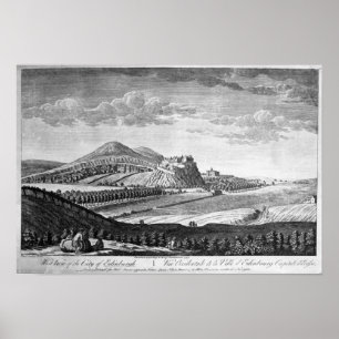 Väster beskådar av staden av Edinburgh, 1753 Poster