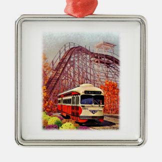 Väster beskådar parkerar julprydnaden julgransprydnad metall