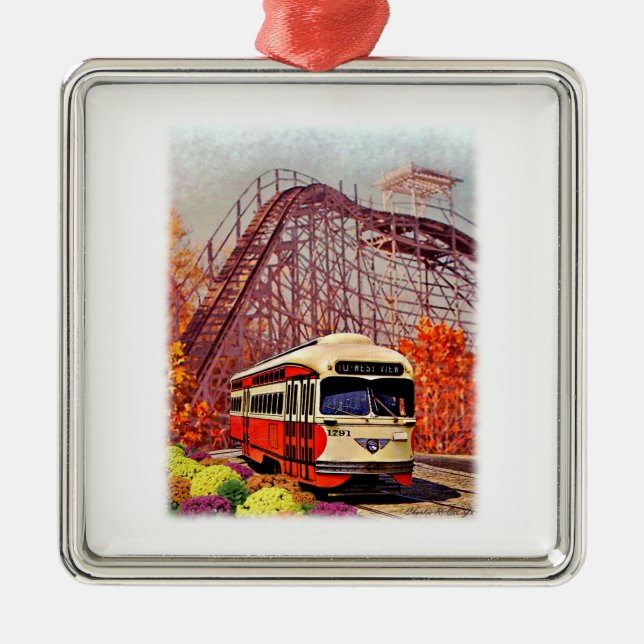 Väster beskådar parkerar julprydnaden julgransprydnad metall (Framsidan)