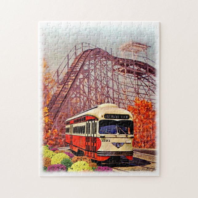 Väster beskådar parkerar pussel (Vertikal)