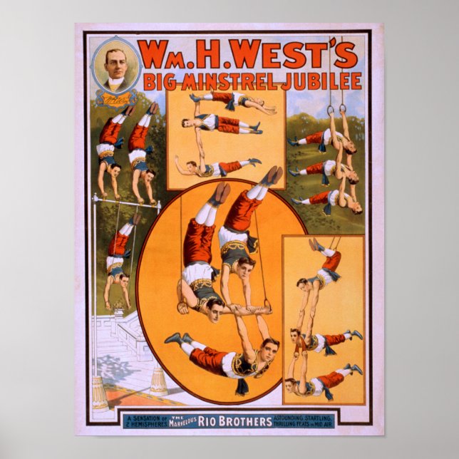 Väster Big Minstrel JubileeGymnast Poster (Framsidan)