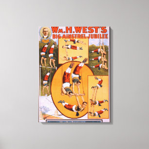 Väster Big Minstrel JubileeGymnast Poster Canvastryck