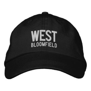 Väster Bloomfield Michigan Embroized Baseball Hat Broderad Keps