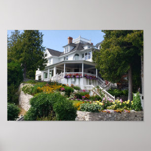 Väster Bluff Mansion på Mackinac Island, Michiga Poster
