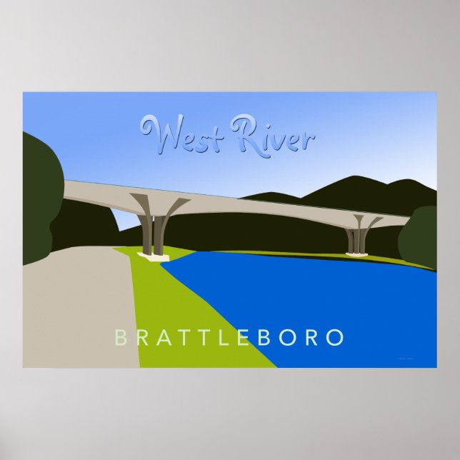 Väster - Brattleboro, VT Poster (Framsidan)